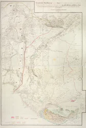 Map of the Cutch region of India and its border with neighbouring Baluchistan, by Carl Zimmerman, 1851